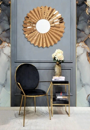 Krzesło czarne Etienne 50/95/48cm o eterycznej i lekkiej formie