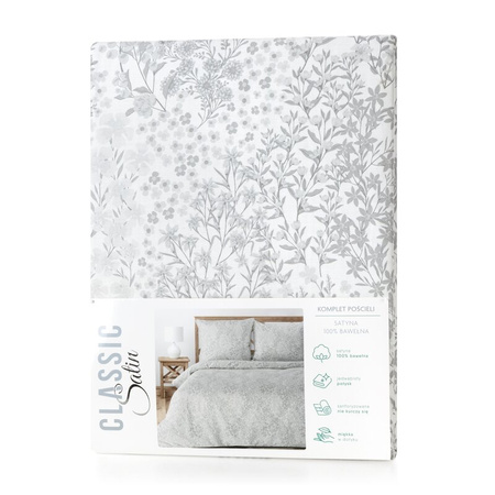 KOMPLET POŚCIELI SATYNOWEJ SPRING 59 140 X 200 CM BIAŁY