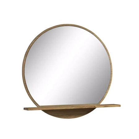 Lustro okrągłe Monaco 84 cm z półką i oświetleniem LED