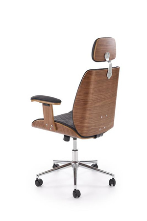 Fotel gabinetowy Timber orzechowy czarny do gabinetu