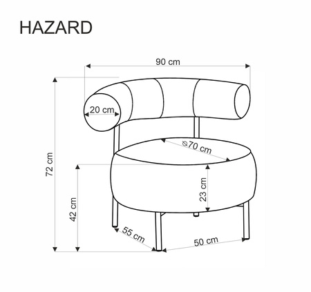 HAZARD fotel wypoczynkowy, cynamonowy (1p=1szt)