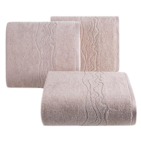 RĘCZNIK KARIN (06) 70 X 140 CM PUDROWY RÓŻ