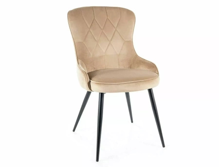 Zestaw 4 krzeseł Lotus Velvet beżowy