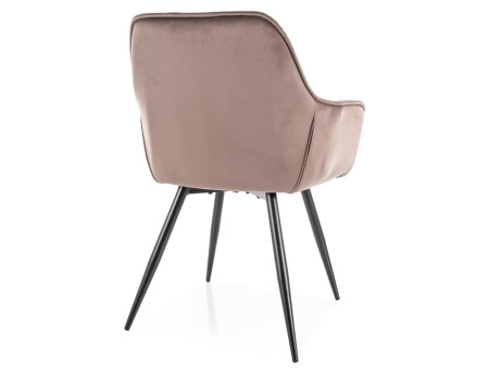 Zestaw 2 krzeseł Cherry Velvet cappuccino