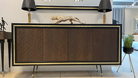 Komoda 200 cm dąb onyx ELEGANCE