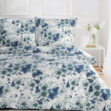 KOMPLET POŚCIELI SATYNOWEJ SPRING 54 220 X 200 CM NIEBIESKI