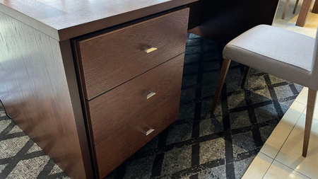 Kontener do biurka 54x587x70 cm bez intarsji dąb kasztanowy CUBE