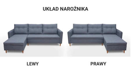 Narożnik AREO 229x153 cm w zestawie z pufą