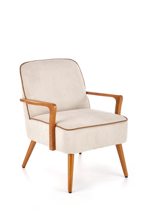 PASTORE fotel wypoczynkowy jasny beż / jasny orzech (1p=1szt)