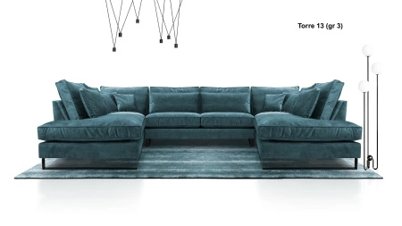 Narożnik CORBLACK U 407x224 cm