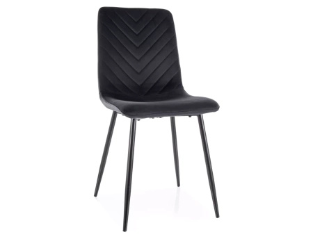 Zestaw 4 krzeseł Daren Velvet czarny