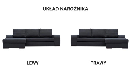 Narożnik FRUGO 285x165 cm z funkcją spania