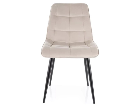 Zestaw 4 krzeseł Chic Velvet jasny beżowy