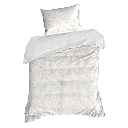 KOMPLET POŚCIELI SATYNOWEJ SPRING 50 220 X 200 CM BIAŁY
