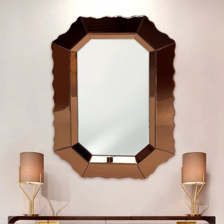 Lustro Mirano 60/90cm w błyszczącej złotej ramie eleganckie dekoracyjne