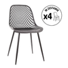 Zestaw 4 krzeseł Corral A czarny