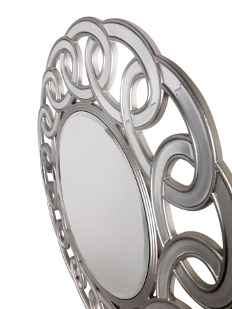 Lustro Avola 100cm ozdobne okrągłe w ażurowej artystycznej ramie