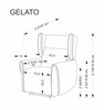 GELATO fotel wypoczynkowy popielaty (2p=1szt)
