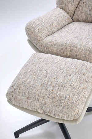 KRONOS fotel z podnóżkiem, beżowy / wielobarwny (1p=1szt)