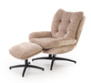 PESTO fotel z podnóżkiem / funkcja kołyski, beżowy
