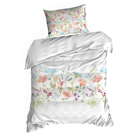 KOMPLET POŚCIELI SATYNOWEJ SPRING 24 220 X 200 CM BIAŁY