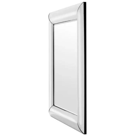 Lustro Porto 100/100cm w stylu glamour ze szklaną wypukłą ramą