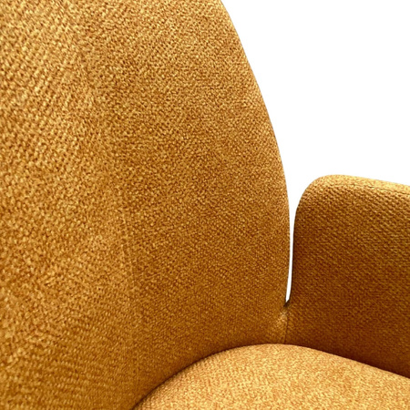 Fotel Hamilton musztardowy w tkaninie
