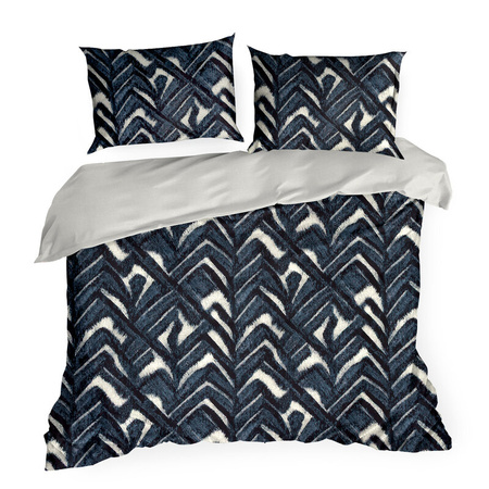 KOMPLET POŚCIELI SATYNOWEJ SPRING 61 160 X 200 CM CIEMNOGRANATOWY