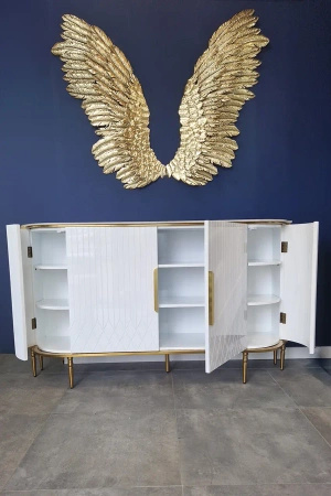 Komoda biała w stylu glamour Vivien