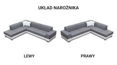 Narożnik DARCO 285x220 cm z funkcją spania