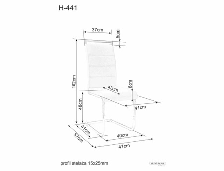 Zestaw 4 krzeseł H-441 Velvet czarny tkanina