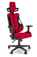 NITRO 2 fotel gabinetowy tkanina, czerwony / czarny (1p=1szt)