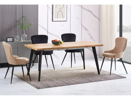 Zestaw 4 krzeseł Lotus Velvet beżowy