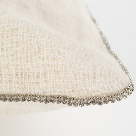 POSZEWKA LEN 43 X 43 CM KREMOWY