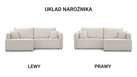 Narożnik MELODY 227x147 cm z funkcją spania