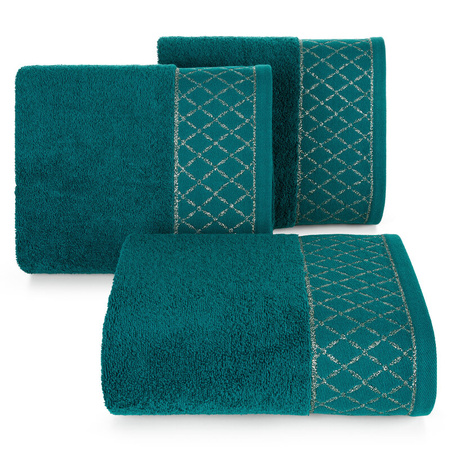 RĘCZNIK LAYLA (06) 70 X 140 CM CIEMNOTURKUSOWY