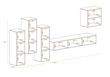 Meblościanka wisząca Switch III L