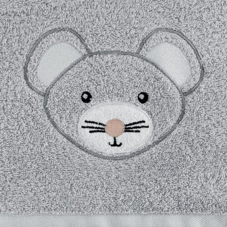 RĘCZNIK DZIECIĘCY BABY71 70 X 140 CM SREBRNY