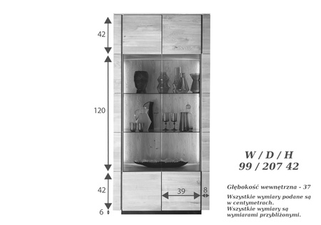 Witryna II WZ-0623 dąb