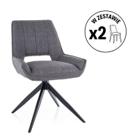 Zestaw 2 krzeseł Tello Bjorn szary