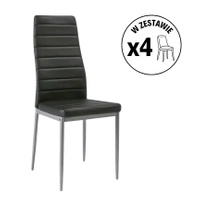 Zestaw 4 krzeseł H-261 bis alu brązowy