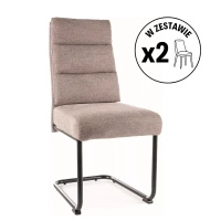 Zestaw 2 krzeseł Berry Brego beżowy