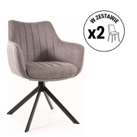 Zestaw 2 krzeseł Azalia Brego szary