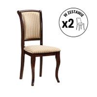 Zestaw 2 krzeseł MN-SC ciemny orzech