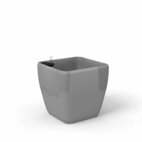 Qaudra reprezentacyjna donica w kolorze srebrnym z wkładem nawadniającym 37x37x36