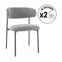 Zestaw 2 krzeseł Elton szary