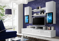 Mini meblościanka biały/biały połysk