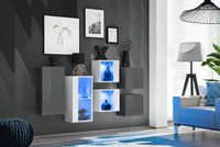 Switch zestaw szafek wiszących IV grafit/biały