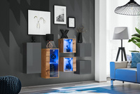 Switch zestaw szafek wiszących IV grafit/wotan