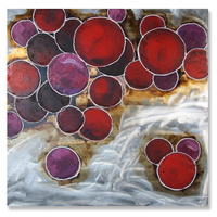 Obraz 100/100cm Korale ręcznie malowany na aluminium